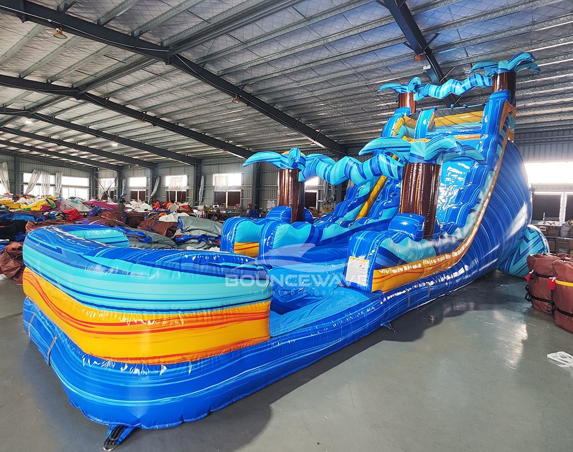 20ft Flashpoint Falls Commercial Single Lane Inflatable Water Slide - BounceWave Inflatable Sales