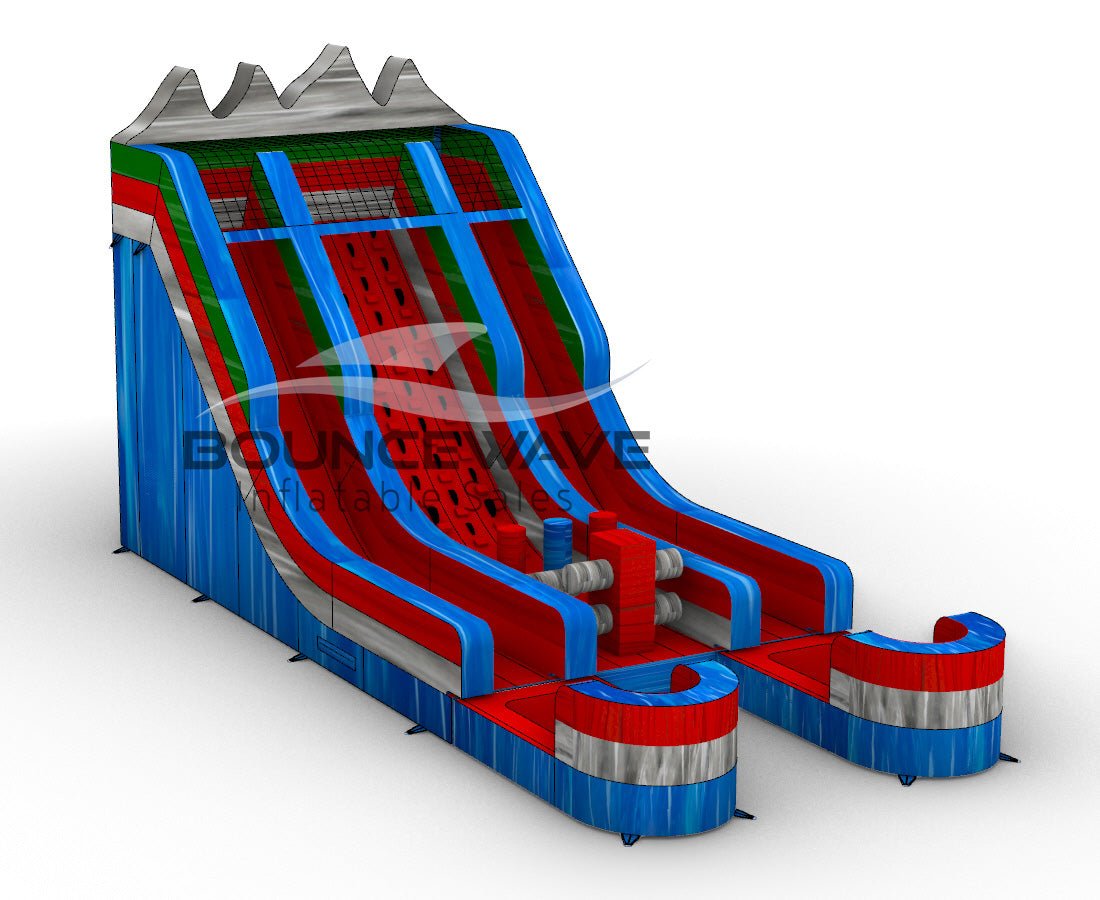20ft Hydro Summit Challenge Rock Climb Water Slide - BounceWave Inflatable Sales