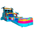 20ft Island Flow Palms Dual Lane Water Slide – Hybrid