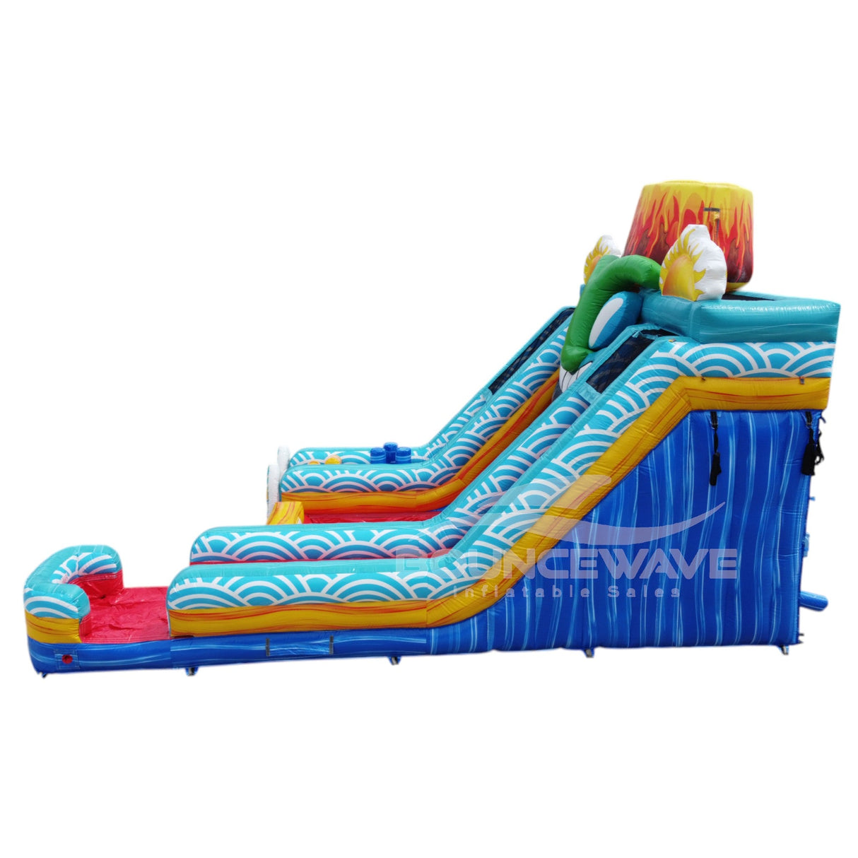 20ft Kona Falls Lagoon Commercial Inflatable Water Slide - BounceWave Inflatable Sales