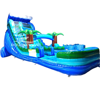 20ft Trop Wave Commercial Single Lane Inflatable Water Slide - BounceWave Inflatable Sales