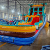 20ft Tropic Shock Hybrid Dual Lane Inflatable Water Slide - BounceWave Inflatable Sales