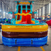 20ft Tropic Shock Hybrid Dual Lane Inflatable Water Slide - BounceWave Inflatable Sales