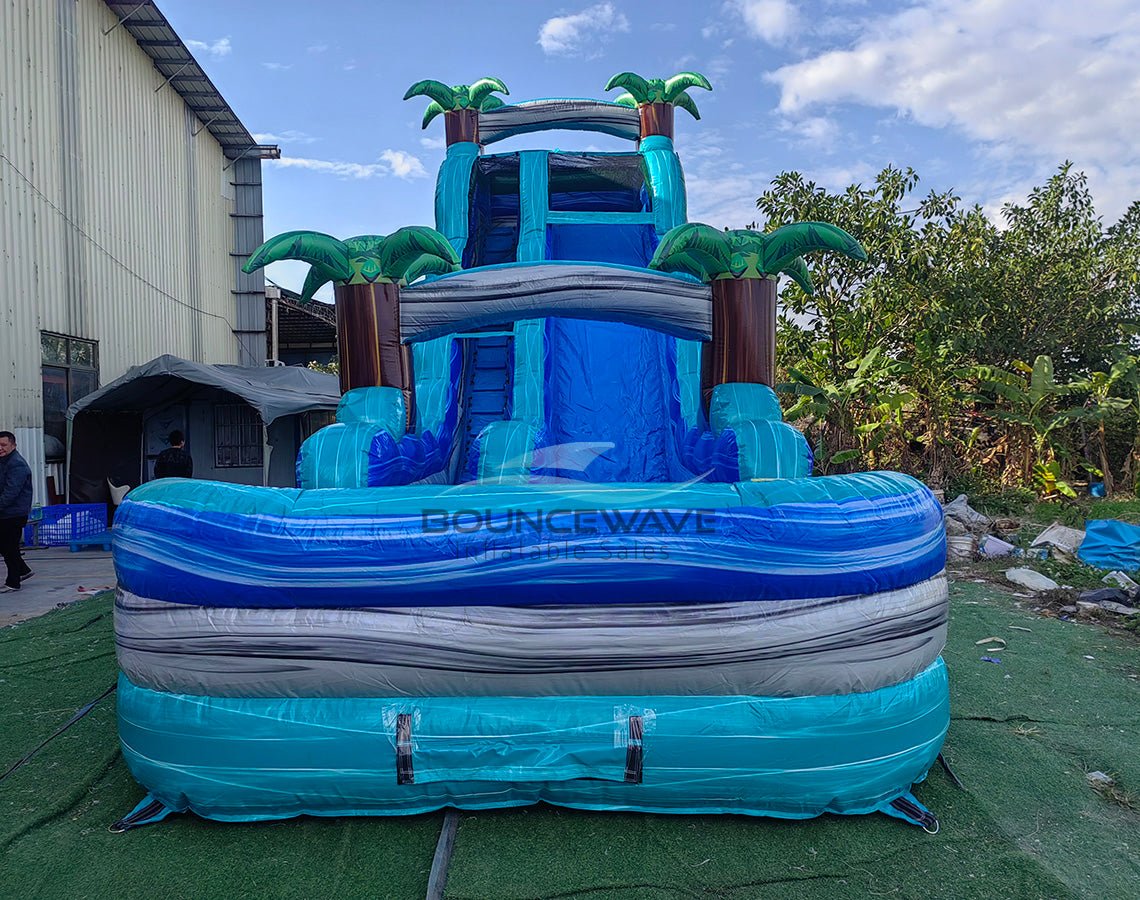 22ft Bahama Blast Commercial Single Lane Inflatable Water Slide - BounceWave Inflatable Sales