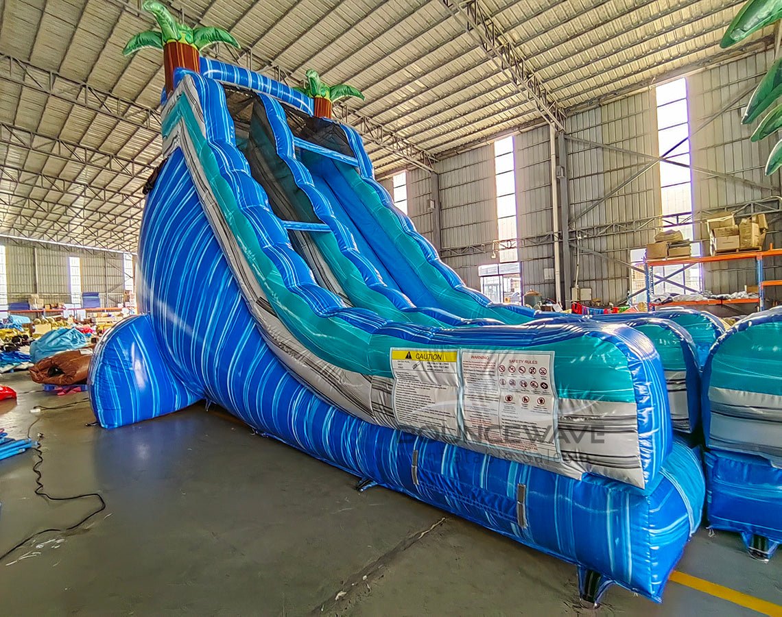 22ft Cayman Crush Single Lane Inflatable Water Slide With Slip & Slide - BounceWave Inflatable Sales