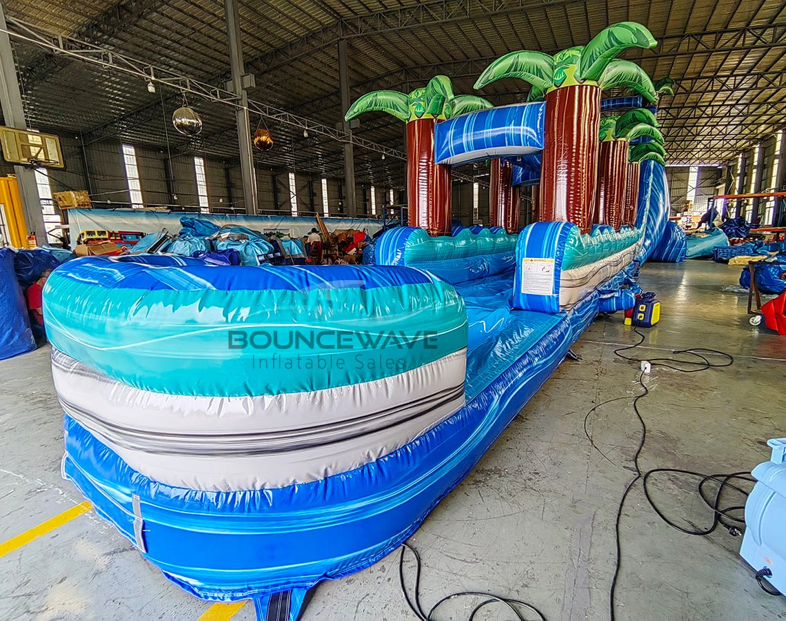 22ft Cayman Crush Single Lane Inflatable Water Slide With Slip & Slide - BounceWave Inflatable Sales
