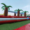 22ft Crimson Bay Single Lane Inflatable Water Slide With Slip & Slide - BounceWave Inflatable Sales