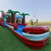 22ft Crimson Bay Single Lane Inflatable Water Slide With Slip & Slide - BounceWave Inflatable Sales