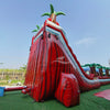 22ft Crimson Bay Single Lane Inflatable Water Slide With Slip & Slide - BounceWave Inflatable Sales