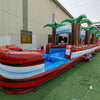 22ft Crimson Bay Single Lane Inflatable Water Slide With Slip & Slide - BounceWave Inflatable Sales