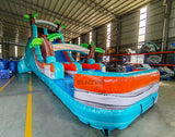 22ft Fiji Falls Commercial Single Lane Inflatable Water Slide - BounceWave Inflatable Sales