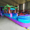 22ft Purple Plunge Teal Single Lane Inflatable Water Slide With Slip & Slide - BounceWave Inflatable Sales