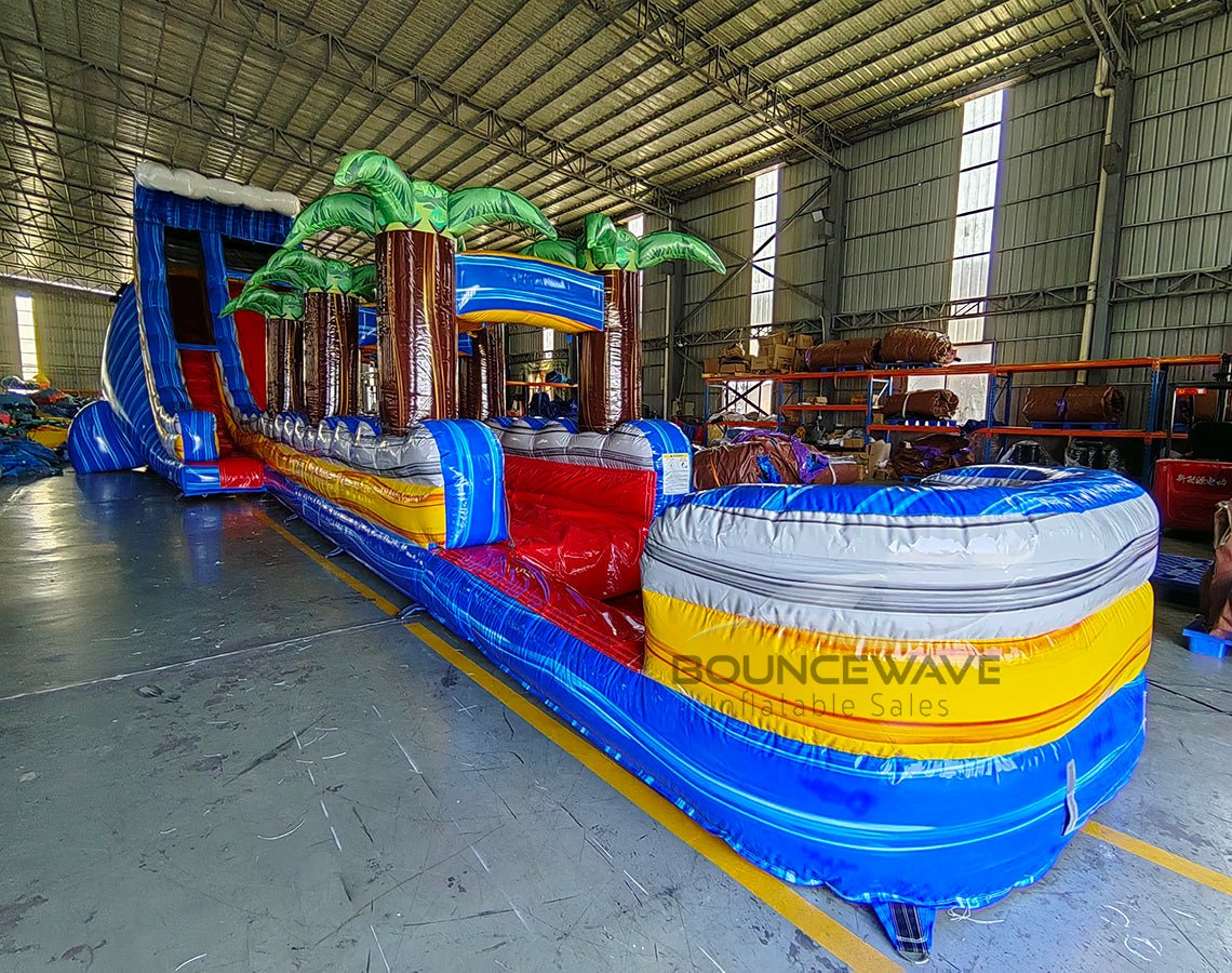 22ft Rip Curl Single Lane Inflatable Water Slide With Slip & Slide - BounceWave Inflatable Sales