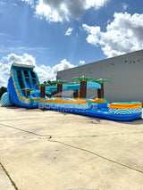 24ft Akua Falls Dual Lane 2pc Commercial Water Slide with Inflatable Slip & Slide - BounceWave Inflatable Sales