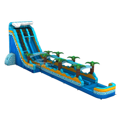 24ft Akua Falls Dual Lane 2pc Commercial Water Slide with Inflatable Slip & Slide - BounceWave Inflatable Sales