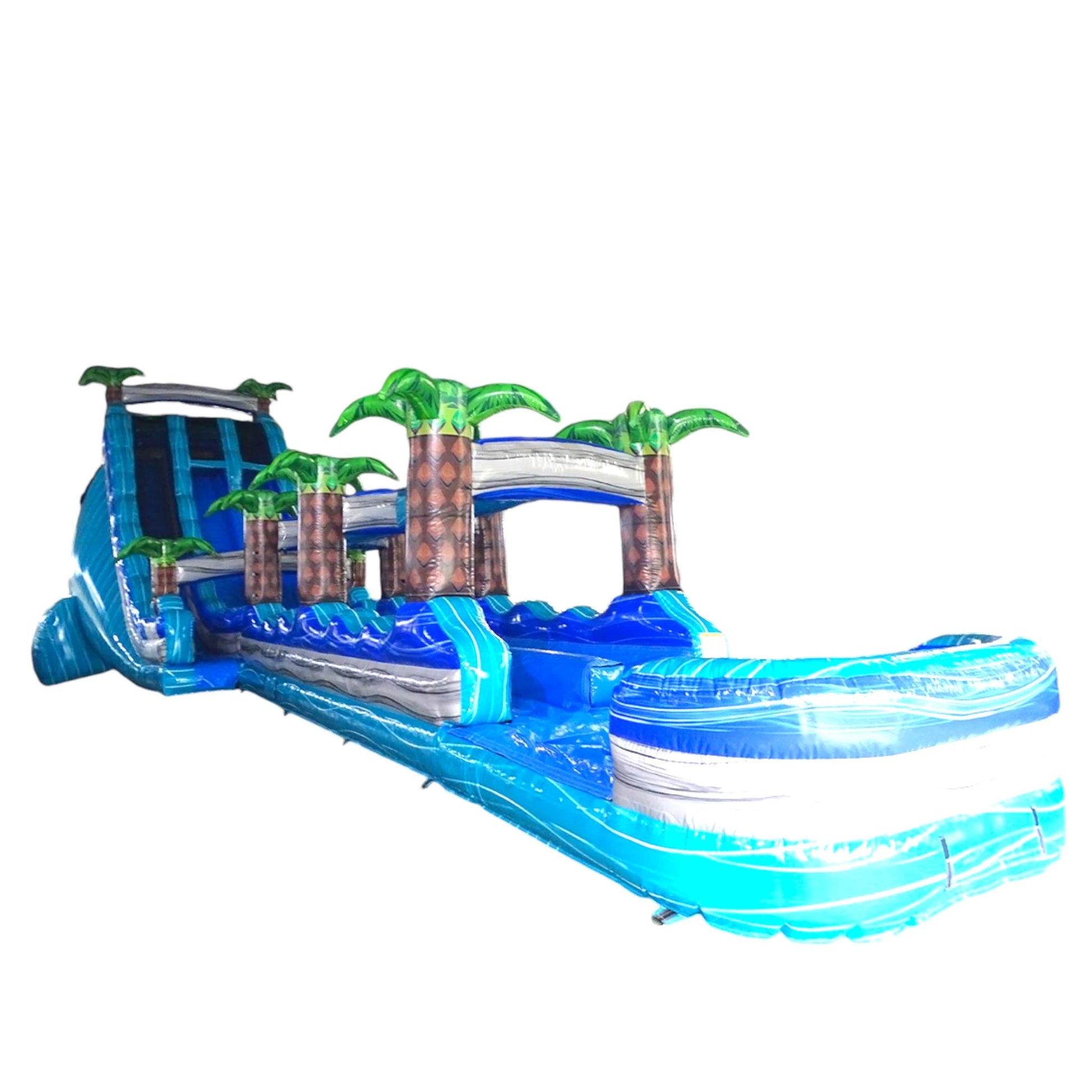 24ft Bahama DL 2pc Commercial Water Slide with Inflatable Slip & Slide - BounceWave Inflatable Sales