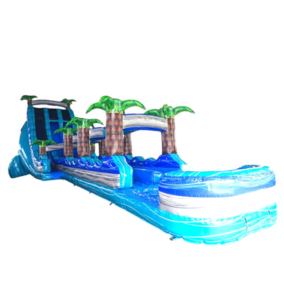 24ft Bahama DL 2pc Commercial Water Slide with Inflatable Slip & Slide - BounceWave Inflatable Sales