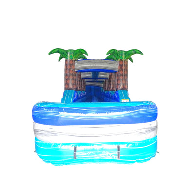 24ft Bahama DL 2pc Commercial Water Slide with Inflatable Slip & Slide - BounceWave Inflatable Sales