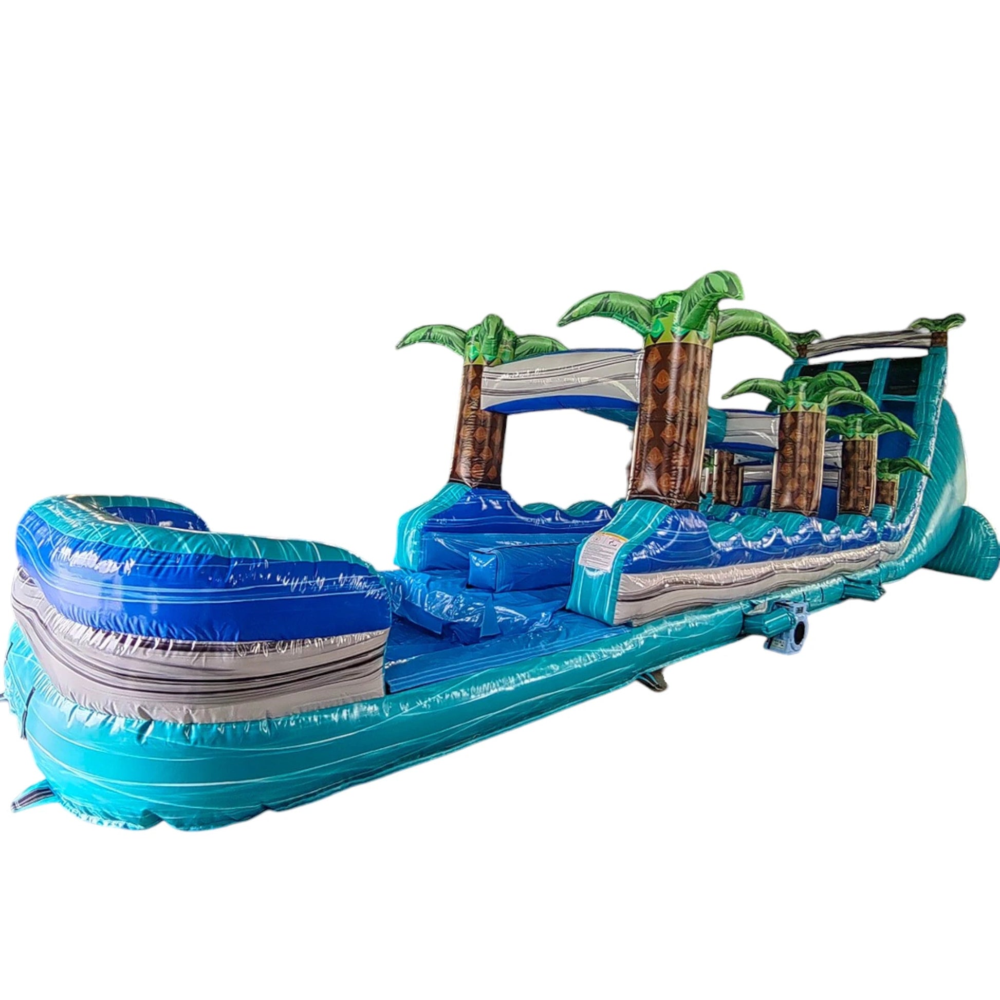 24ft Bahama DL 2pc Commercial Water Slide with Inflatable Slip & Slide - BounceWave Inflatable Sales