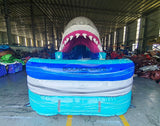 24ft Bahama Great White Dual Lane 2pc Commercial Water Slide with Inflatable Slip & Slide - BounceWave Inflatable Sales