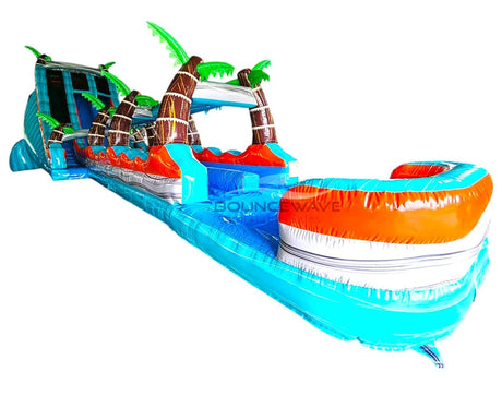 24ft Fiji Falls Dual Lane 2pc Commercial Water Slide with Inflatable Slip & Slide - BounceWave Inflatable Sales