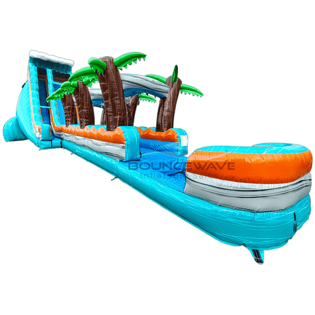 24ft Fiji Palms Single Lane 2 - Piece Water Slide with Slip & Slide - BounceWave Inflatable Sales