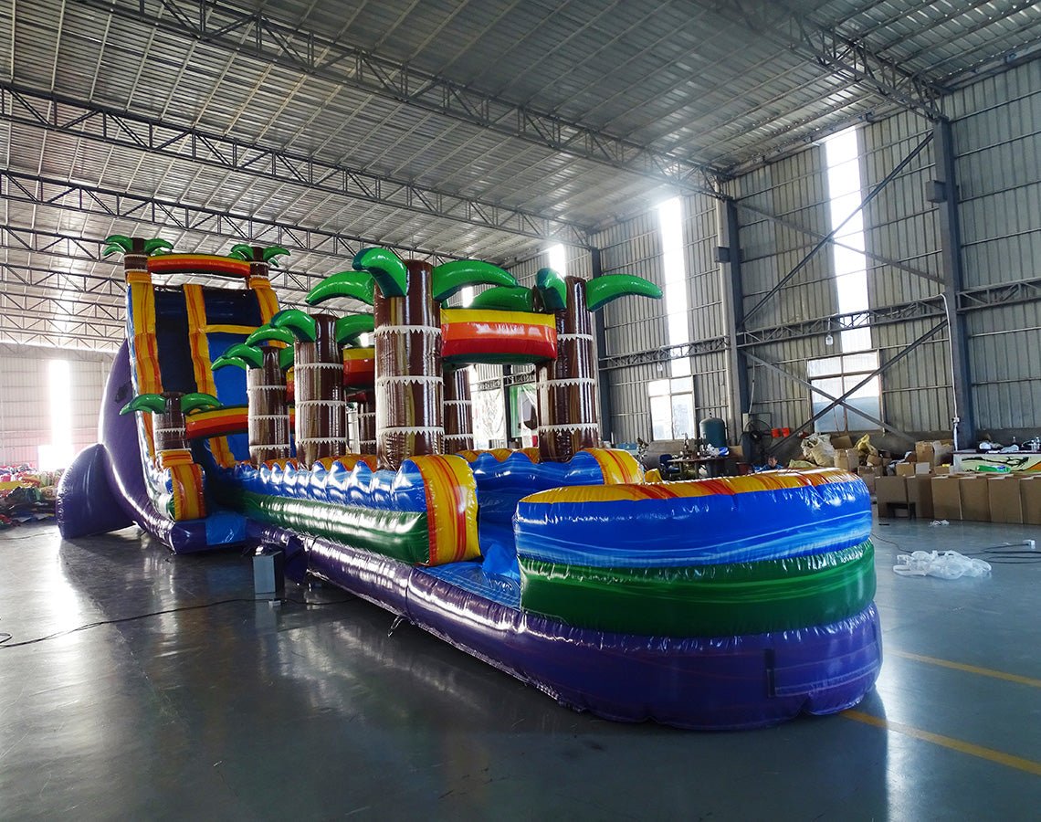 24ft Goombay Single Lane Inflatable Water Slide With Slip & Slide - BounceWave Inflatable Sales