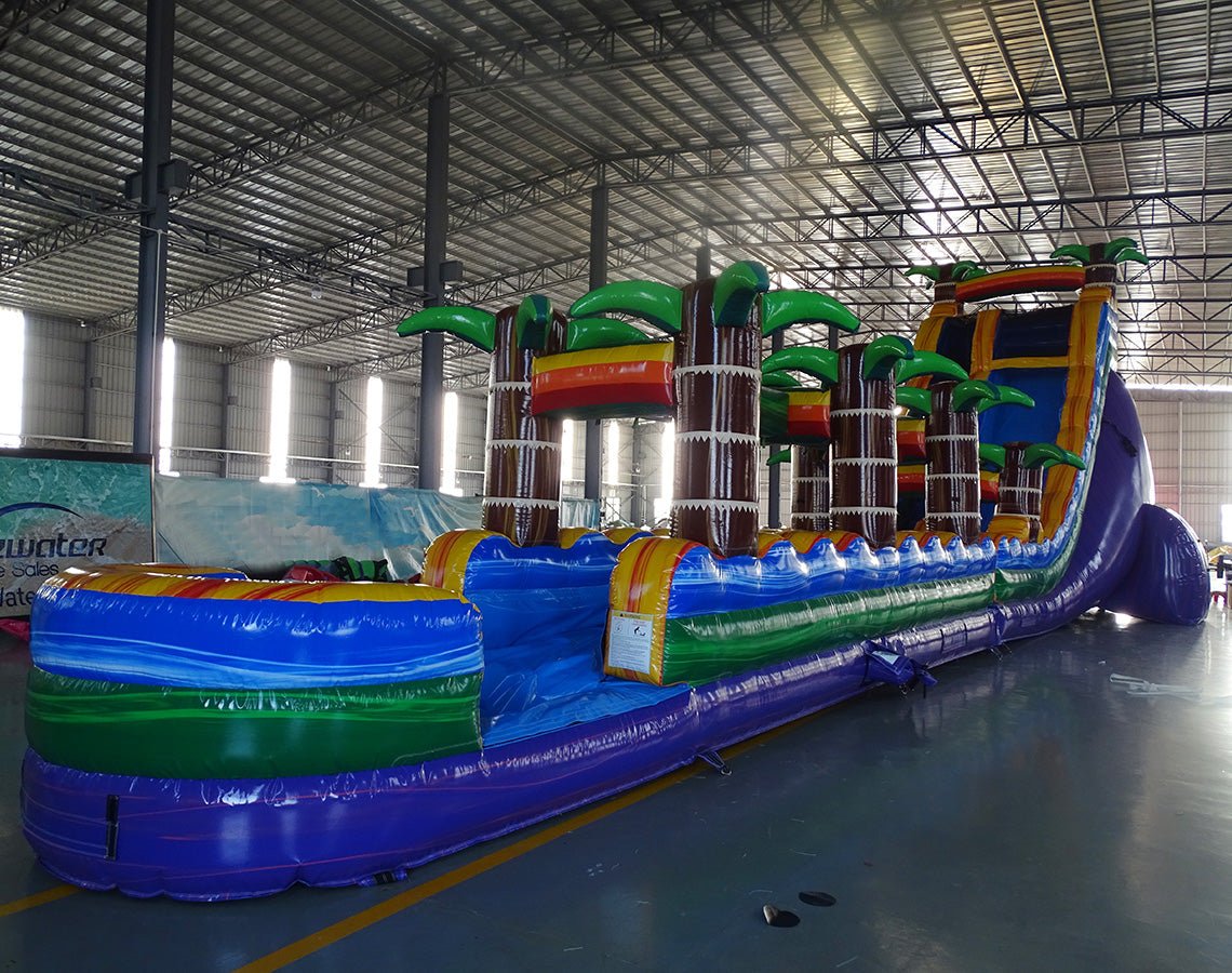 24ft Goombay Single Lane Inflatable Water Slide With Slip & Slide - BounceWave Inflatable Sales