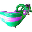 24ft Green Smash Dual Lane 2pc Commercial Water Slide with Inflatable Slip & Slide - BounceWave Inflatable Sales