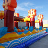 24ft Poseidon Plunge Dual Lane 2pc Commercial Water Slide with Inflatable Slip & Slide - BounceWave Inflatable Sales