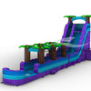 24ft Purple Plunge Teal Single Lane Inflatable Water Slide With Slip & Slide - BounceWave Inflatable Sales