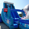 24ft Rogue Great White Dual Lane 2pc Commercial Water Slide with Inflatable Slip & Slide - BounceWave Inflatable Sales