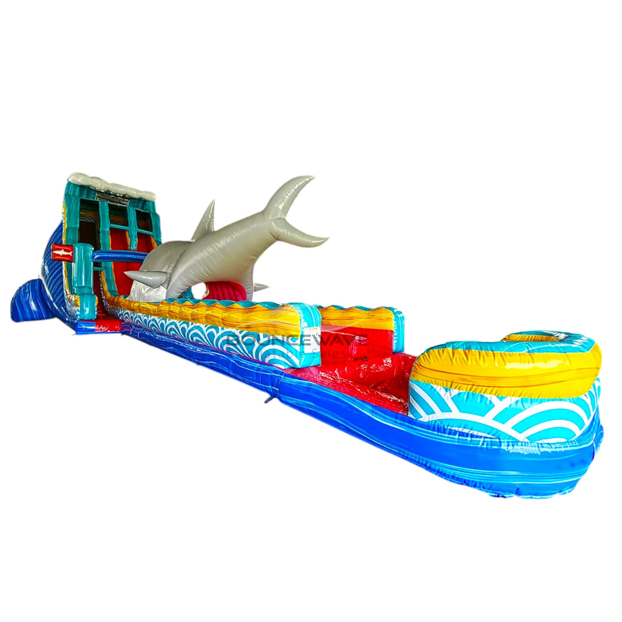 24ft Rogue Great White Dual Lane 2pc Commercial Water Slide with Inflatable Slip & Slide - BounceWave Inflatable Sales