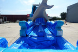 24ft Rogue Great White Dual Lane 2pc Commercial Water Slide with Inflatable Slip & Slide - BounceWave Inflatable Sales