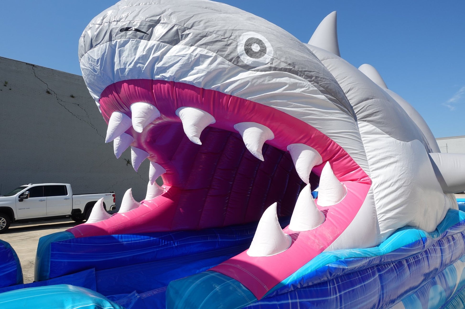 24ft Rogue Great White Dual Lane 2pc Commercial Water Slide with Inflatable Slip & Slide - BounceWave Inflatable Sales