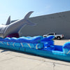 24ft Rogue Great White Dual Lane 2pc Commercial Water Slide with Inflatable Slip & Slide - BounceWave Inflatable Sales
