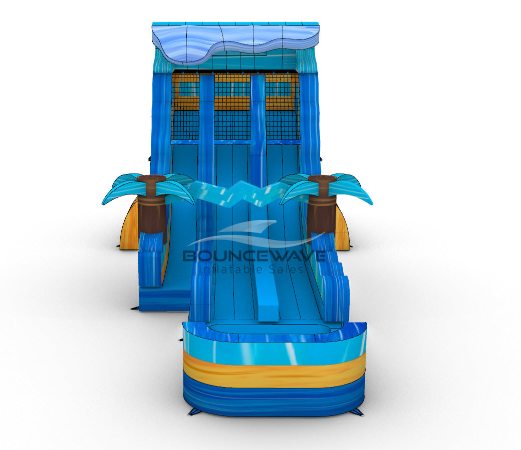 18ft Bimini Wave Dual Lane Hybrid Water Slide