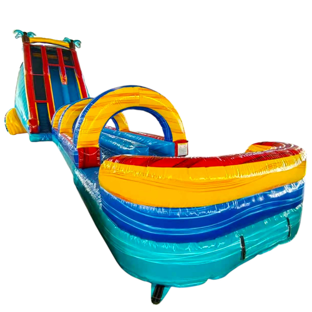 27ft Riptide Palms Dual Lane 2-Piece Water Slide With Slip & Slide