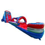27ft Baja Splash Dual Lane 2 - Piece Water Slide With Slip & Slide - BounceWave Inflatable Sales