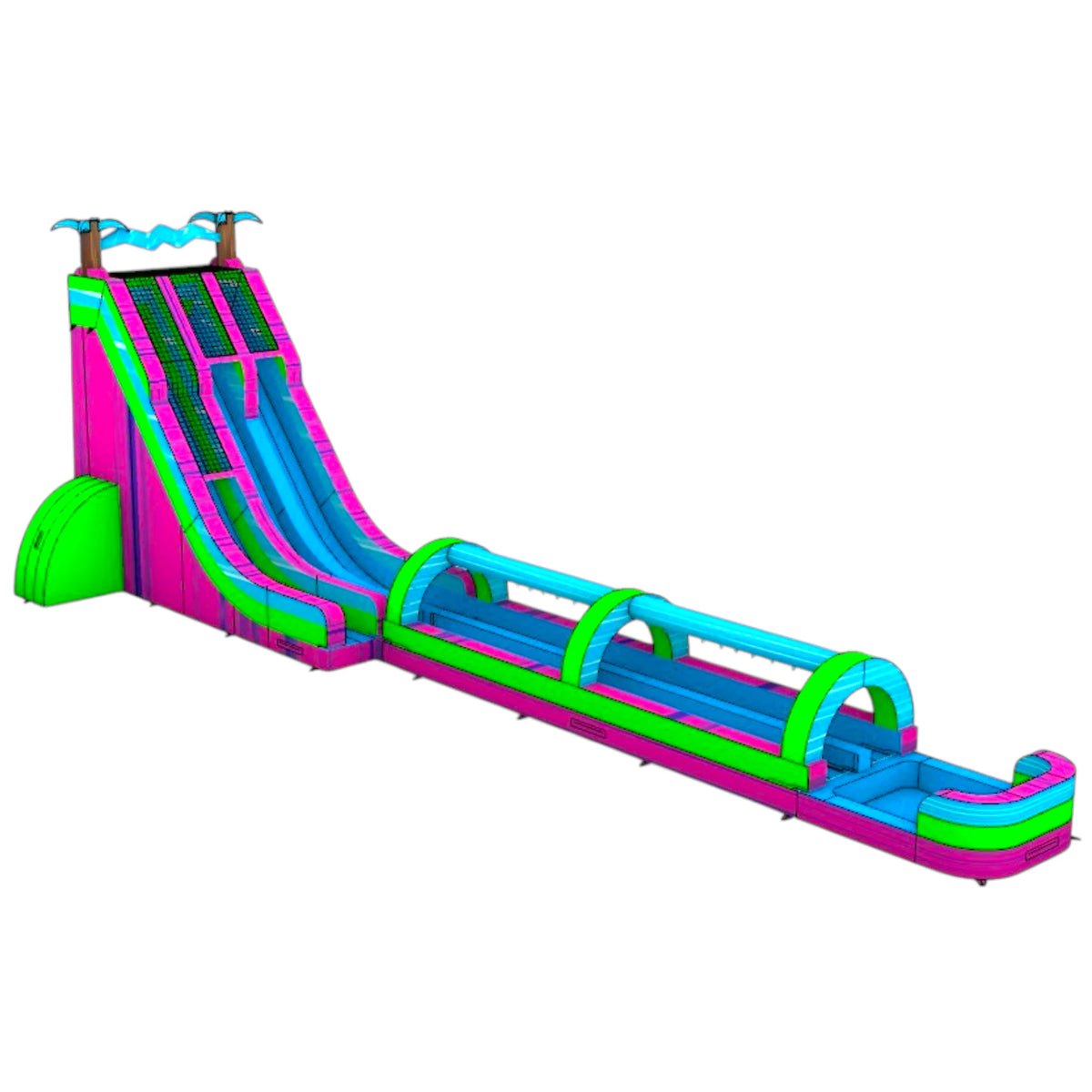 27ft Glow Rider Dual Lane 2-Piece Water Slide With Slip & Slide