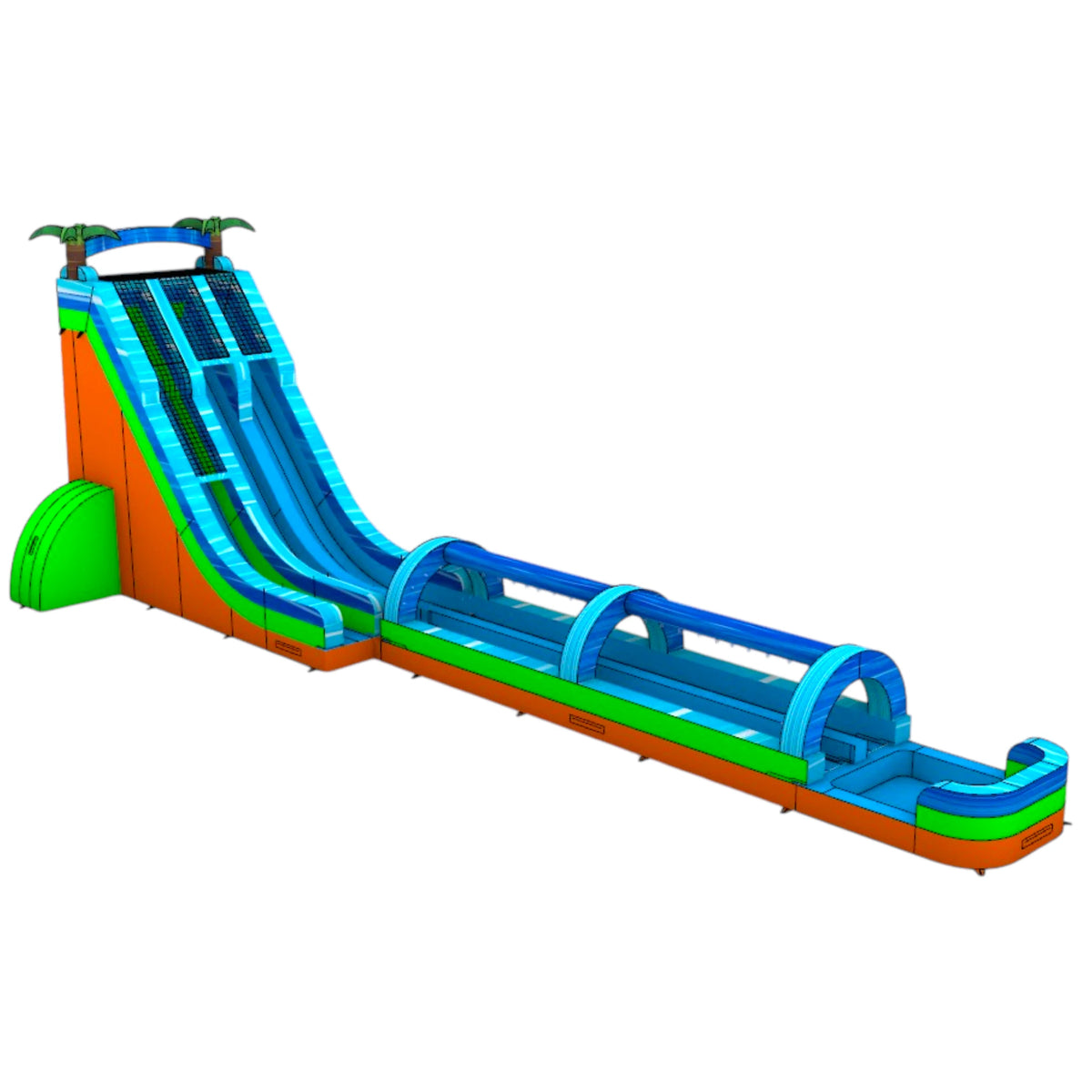 27ft Slime Time Palms Dual Lane 2-Piece Water Slide With Slip & Slide