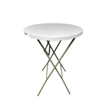 32" Heavy Duty Pro Round Plastic Cocktail Folding Table - BounceWave Inflatable Sales