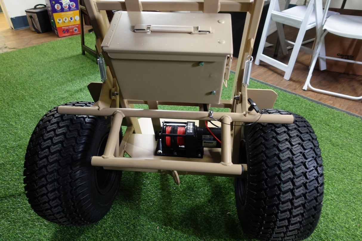 4 - Wheel Heavy Duty Hand Truck Dolly with Winch - BounceWave Inflatable Sales