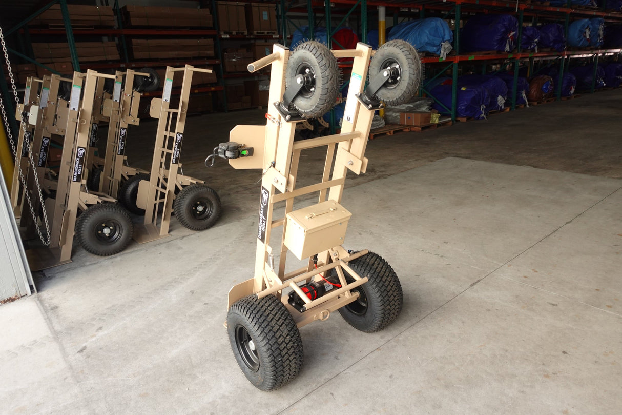 4 - Wheel Heavy Duty Hand Truck Dolly with Winch - BounceWave Inflatable Sales
