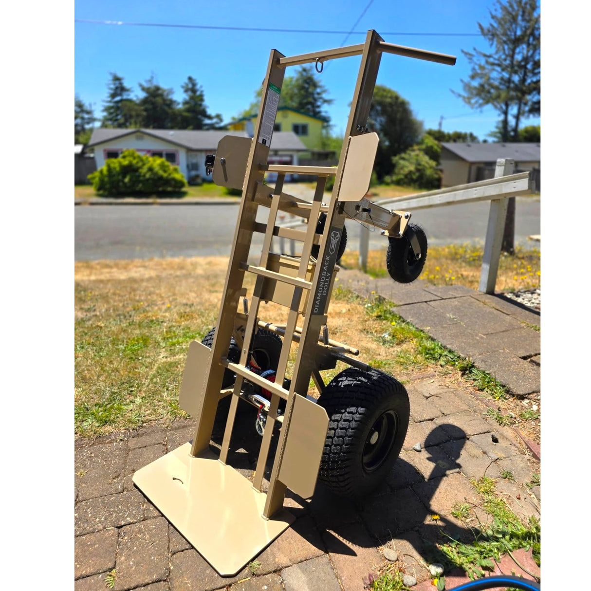 4 - Wheel Heavy Duty Hand Truck Dolly with Winch - BounceWave Inflatable Sales