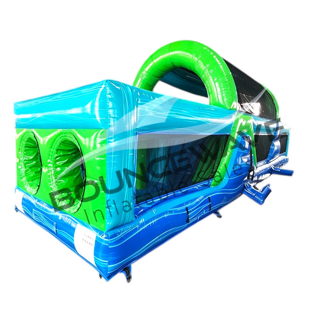 40ft Aqua Bolt Backyard Commercial Inflatable Obstacle Course - BounceWave Inflatable Sales