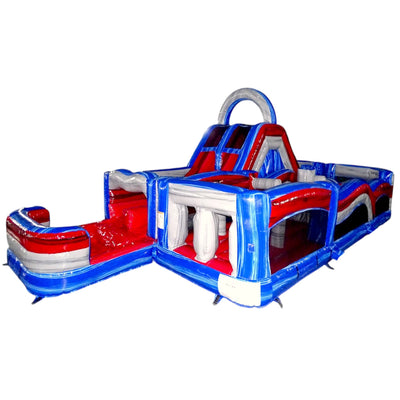 40ft Baja Wrap - Around 2PC Wet/Dry Inflatable Obstacle Course - BounceWave Inflatable Sales