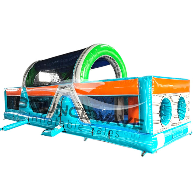 40ft Fiji Falls Backyard Commercial Inflatable Obstacle Course - BounceWave Inflatable Sales