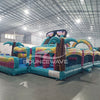 40ft Island Flow Wrap - Around 2PC Wet/Dry Inflatable Obstacle Course - BounceWave Inflatable Sales