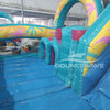 40ft Island Flow Wrap - Around 2PC Wet/Dry Inflatable Obstacle Course - BounceWave Inflatable Sales